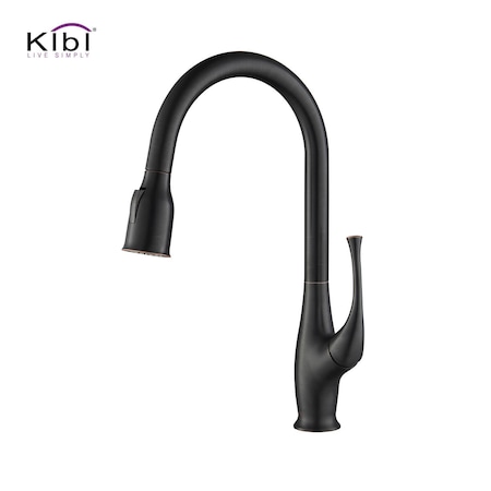 Kibi Cedar Single Handle Pull Down Kitchen Sink Faucet KKF2010ORB
